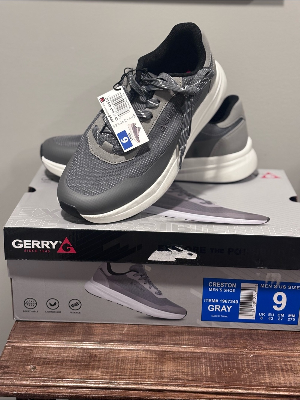 Gerry Weber Men's Gray and White Sneaker